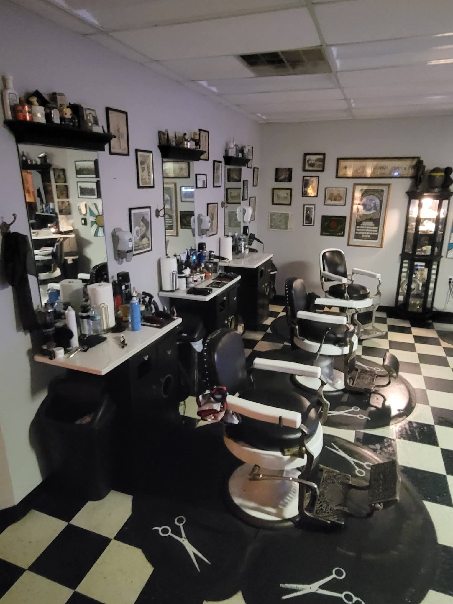 Pomade and Tonic barbershop interior — Jacksonville FL